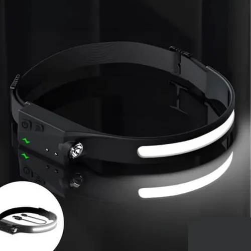 Linterna Vincha Minero Luz Recargable Usb Con Sensor 2 Luces