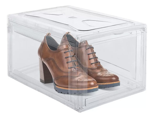 Caja De Zapatos Tenis Apilable Premium Transparente Imantada