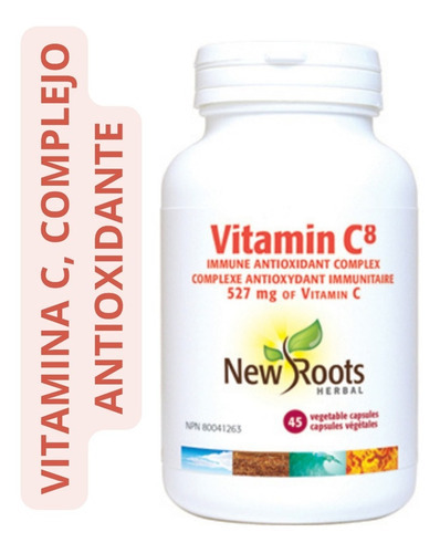 New Roots Herbal Vitamina C Complejo Inmunitario Antioxidant Sabor Sin sabor