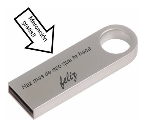 Memoria Personalizada Usb De 32 Gb 2.0 Plateada O Dorada