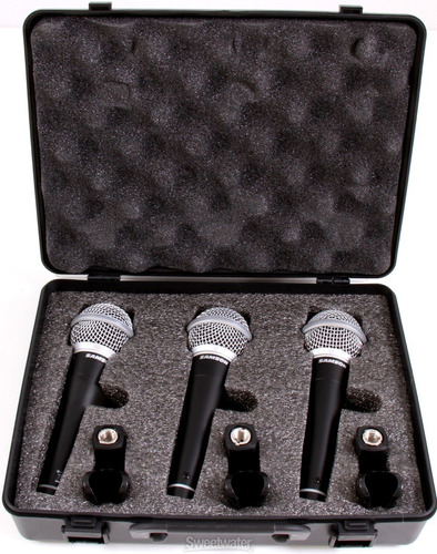 Microfono Samson R21 Pack X 3 Unidades - Con Maleta Rígida