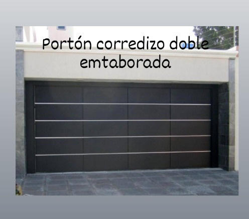 Portón Doble Emtaborada Acanalado Corredizo 