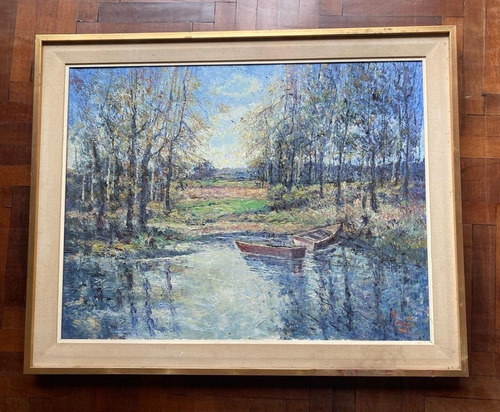 Oleo Egidio Cerrito Original Paisaje De Otoño Firmado Cuadro