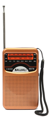 Zz Mini Radio Recargable De 3 Bandas Kk78 Am Fm Sw