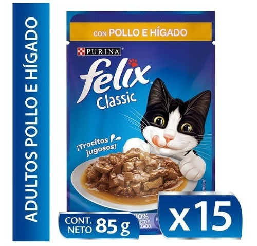 Alimento Húmedo Gato Felix® Adultos Pollo 85g / Catdogshop