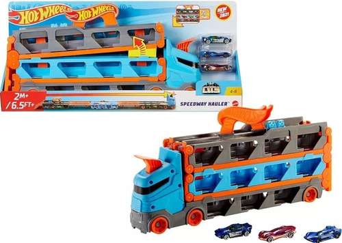 Hot Wheels City, Speedway Hauler Remolque Pista De Carreras