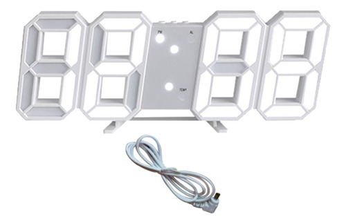 Reloj De Pared Digital Led 3d, Luz Nocturna Regulable, Decor