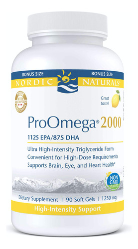 Nordic Naturals Proomega 2000 Sabor A Limón 90 Geles Suaves