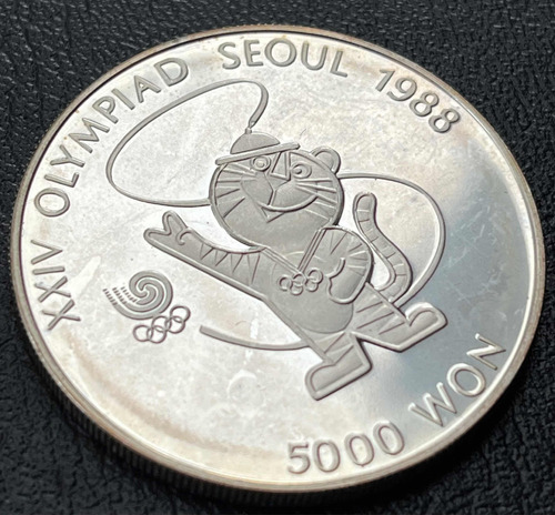 Moeda 5000 Won 1986 - Xxiv Olimpíadas Seul - Coreia Do Sul (Usado)