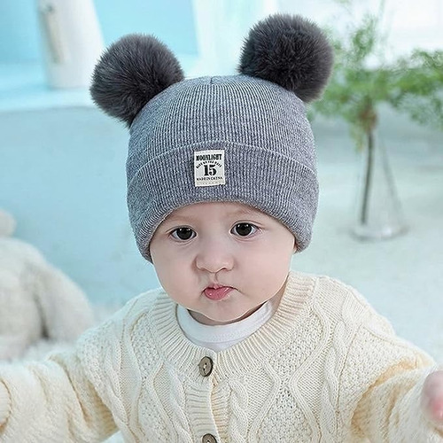 Conjunto Gorros Bufanda Bebé Redondos Oso Invierno Full
