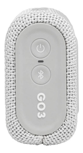 Parlante JBL Go 3 portátil con bluetooth waterproof white