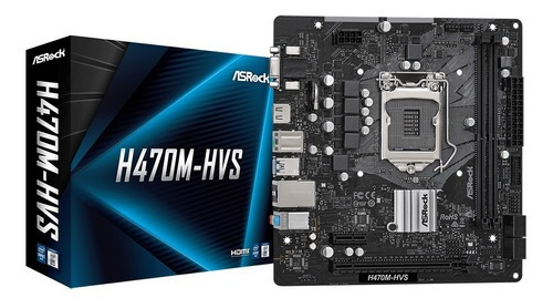 Tarjeta Madre Asrock H470m-hvs Intel 1200 Ddr4 Micro Atx Col