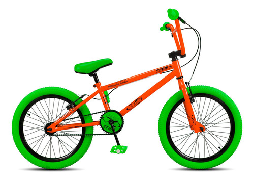 Bicicleta Pro X Bmx Serie 5 Ed. Limitada Freio Vbrake Aro 20 Cor Lar Neon/vd Neon