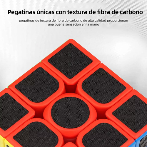 Cubo Rubik 2x2 3x3 4x4 5x5 Fibra De Carbono Profesional