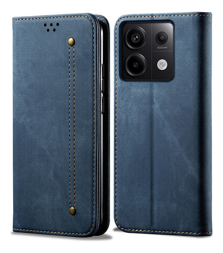 For Redmi Note 13 Pro 5g Denim Wallet Card Slot Holder Case