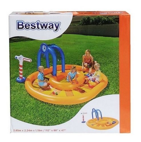 Imagen 2 de 9 de Bestway Centro De Juegos Gigante Pileta Tren Jeg 53061