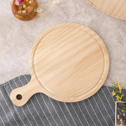 Tabla De Madera Bambú Para Picoteo Pizza