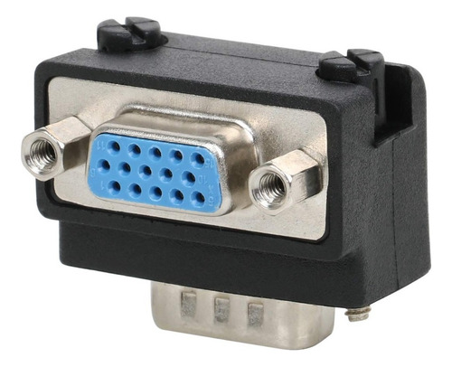 Adaptador Cople VGA macho para fêmea, ângulo de rotação de 90 graus