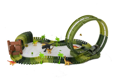Pista Trilha Maluca Dinossauro Track Looping 119 Peças