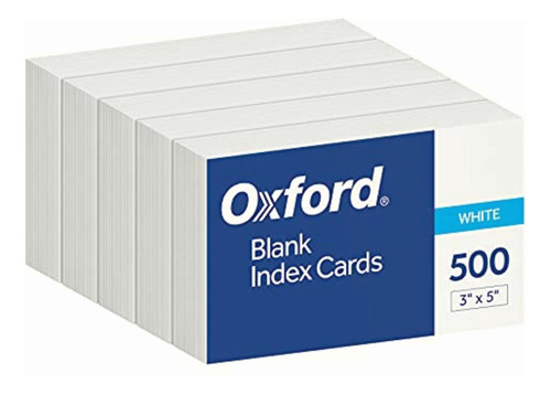 Oxford Tarjetas De Índice, Paquete De 500, Tarjetas De