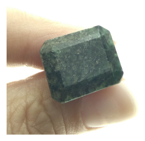 Esmeralda 22.425 Cts 19x16 Mm Retangular Inclusão Natural Verde