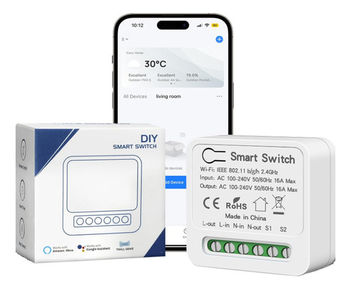 Control Interruptor Smart Smart Inteligente Wifi Tuya 16a