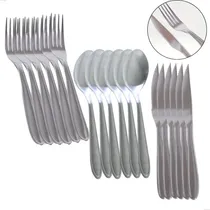 Comprar Conjunto Domeasy Jogo De Talheres 18 Peças Inox Continental Mesa Posta Mesa De Jantar Faqueiro Simples 6facas, 6colheres E 6garfos