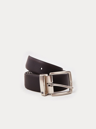 Cinturón Solid Con Logo Café Tommy Hilfiger Talla Talla Única