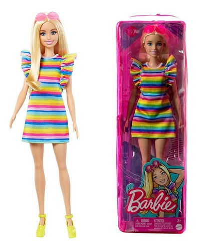 Barbie Muñeca Fashionista 197 Con Brackets Y Estuche Mattel
