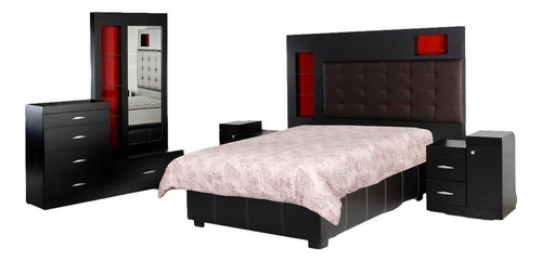 Recamara King Size Napoles Chocolate Këssa Muebles
