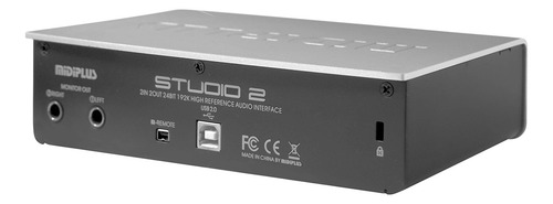 Interfaz De Audio Usb Studio Para Grabación Profesional Plateado