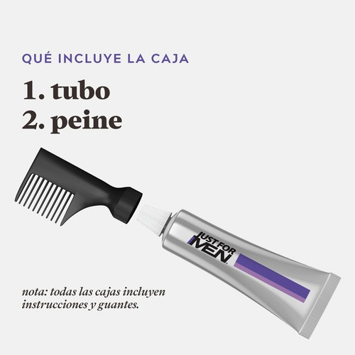 Imagen 4 de 7 de Just For Men Control Gradual Cubre Algunas Canas Pack 3un