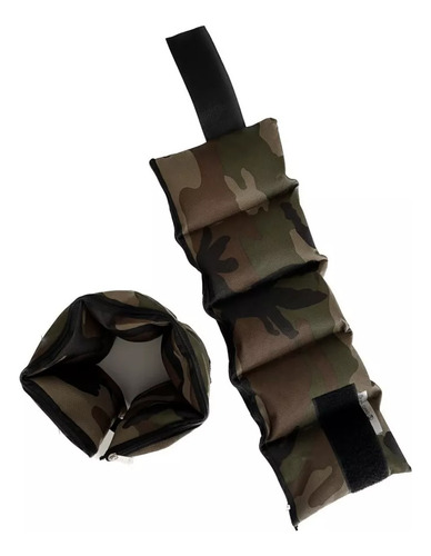 Tobilleras Camufladas 3kg C/u Reforzadas El Par Con Peso Gym Camufladas