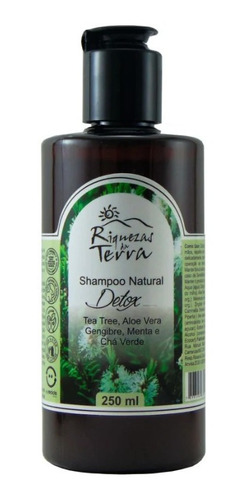 Shampoo Detox - Tea Tree, Gengibre, Menta E Chá Verde 250ml