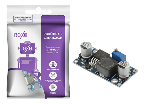 Módulo Abaixador De Tensão Step Down Dc Lm2596 3a - Roxo