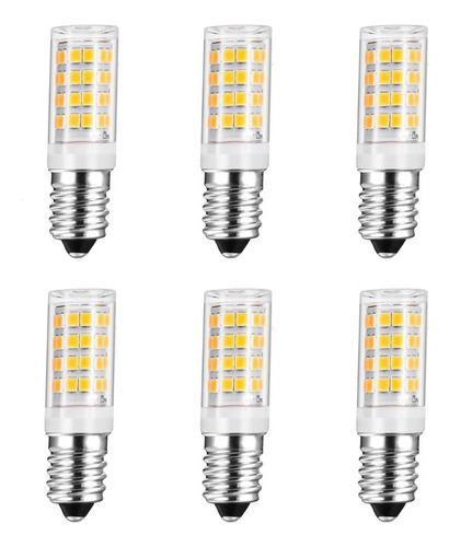 6x Lâmpada Halopin Led E14 5w 52 Led Para Lustres E Arandela Cor da luz Branco-quente 110V/220V