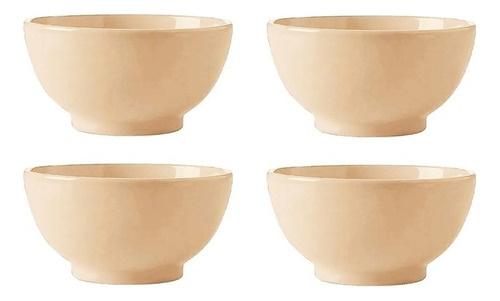 Bowl Ceramica X4 Cereales Sopero 14,5cm Colores 600c Color Arena