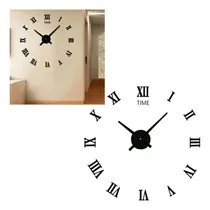 Comprar Reloj De Pared Silencioso 3d Moderno De Acrílico Negro Autoa