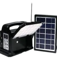 Comprar Kit Solar Portatil + Panel Solar + 4 Focos + Radio Am\u002Ffm