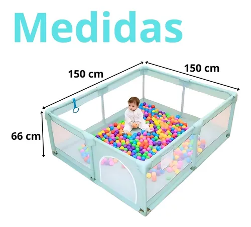 Parque Infantil Corral De Juegos 150x150+ 50 Pelotas+2 Agara