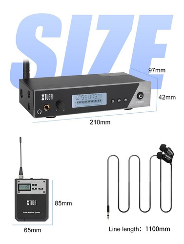 Imagen 8 de 10 de Xtuga Profesional Escenario Monitor Microfonos Sistema