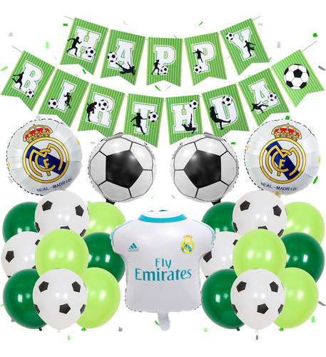 Globos Decorativos Para Fiesta De Cumpleaños Tema De Futbol