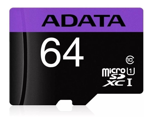 Imagen 1 de 3 de Tarjeta de memoria Adata AUSDX64GUICL10-RA1  Premier con adaptador SD 64GB