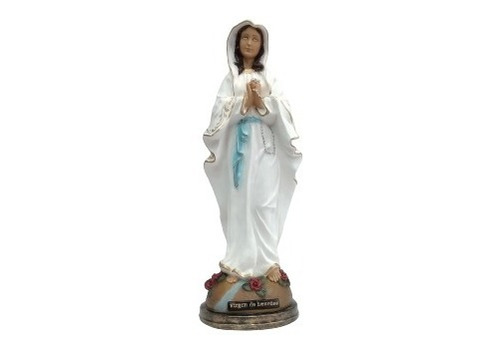 Estatua Virgen De Lourdes - 40 Cm - Imagen Religiosa