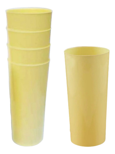 10 Vasos Trago Largo Color Pastel Plástico Cumpleaños