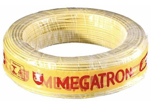 Fio Cabo Flexivel 6.0mm Rolo 100 Metros Amarelo Megatron