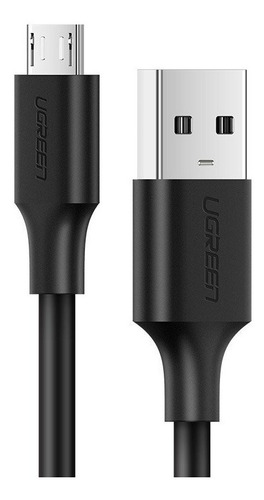 Ugreen Cable Micro Usb Carga Rapida Android Usb Flexible Color Negro