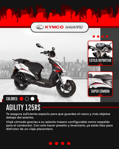 Kymco Agility Rs 125 - Te La Llevas Si Poner Plata En El Dia