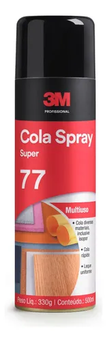 comprar 3M Cola Spray Super 77 Adhesivo en Aerosol de 330g Multiuso y de Alta Resistencia Perfecto para Artesanías Manualidades y Aplicaciones Industriales Proporciona un Pegado Rápido y Seguro