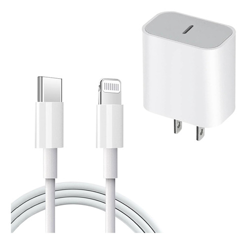 Cargador Rápido 20w Y Cable Carga Rápida Para iPhone 15 Pro